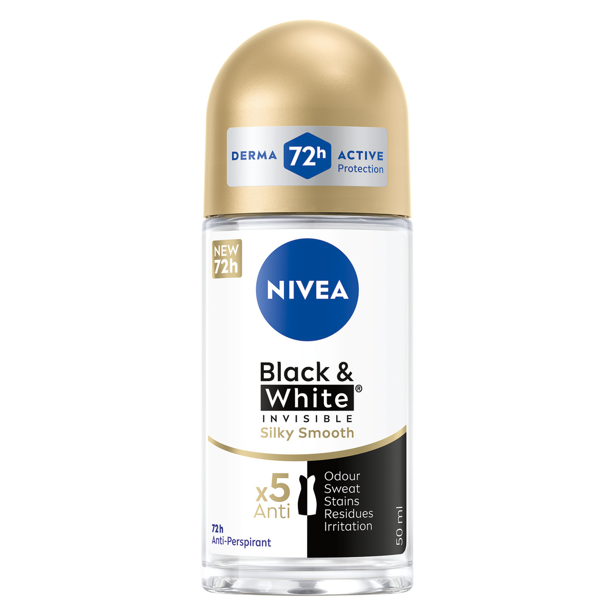 Nivea Black & White Silky Smooth Roll On 50Ml